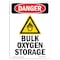 Signmission Safety Sign, OSHA Danger, 5" Height, Bulk Oxygen Storage, Portrait OS-DS-D-35-V-1856 - alternate 1